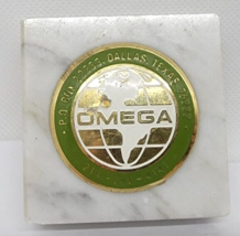 Dallas Texas Vintage OMEGA Paperweight 2 1/8&quot; Square - £7.81 GBP