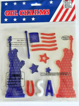 Statue of Liberty 4th Of July USA Window Gel Clings Patriotic Stars Flag Freedom - £14.21 GBP