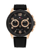 Tommy Hilfiger Men’s Watch Blaze 1792028 Black Dial Silicone Strap - £98.77 GBP