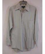 HAGGAR BLACK LABEL CLASSIC POPLIN SHIRT 15 1/2 32-33 SLATE GREY BTTN LS ... - $3.99