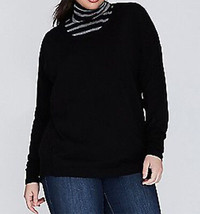 Lane Bryant Womens Sweater 14/16 Scoop Neck Reverse Seam Lightweight Bas... - $17.83