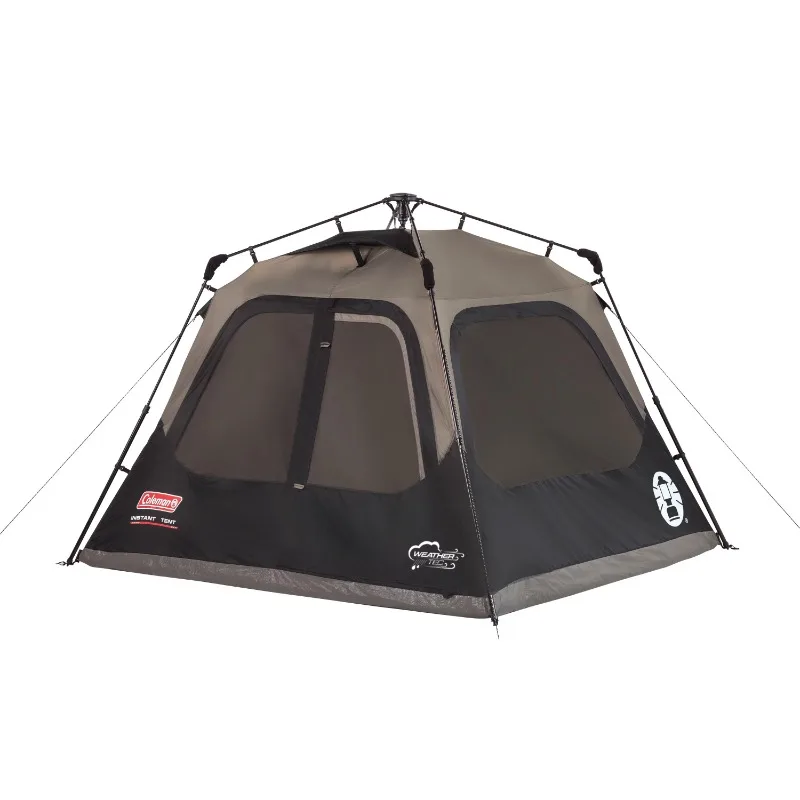 Coleman 4-Person Cabin Camping Tent with Instant Setup, 1 Room, Gray - £362.72 GBP