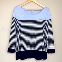 J. Crew Preppy Striped Women’s XL Nautical Soft Long Sleeve Blouse Tee Shirt Top - £27.69 GBP
