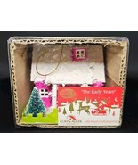 Kurt Adler Paper Putz Christmas Village Pink Cottage &quot;The Early Years&quot; 2... - £30.52 GBP