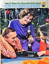 PEPSI COLA - Trains - Holiday Season - Pepsi Please - 1961 Vintage Print Ad - $16.49