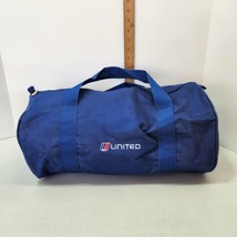 Vintage Blue United Airlines Bag Travel Round Duffle Ait-Tex bag With Logo - £23.19 GBP