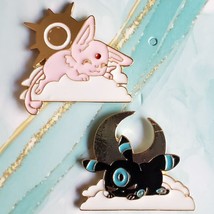 Nintendo • Pokémon • Espeon Sun • Umbreon Moon • Pin Brooch Lapel Badge - £9.50 GBP