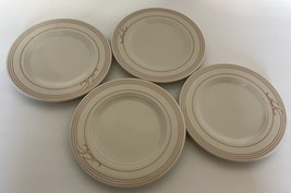 Homer Laughlin Seville Restaurant Ware Bread Plates Pink Lines Lot of Four - £17.39 GBP