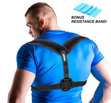 Back Support Posture Corrector Adjustable Clavicle Pain Shoulders Brace 28 - 48&quot; - £9.57 GBP