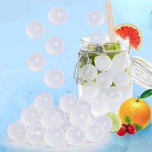 Reusable Ice Cube, 75 Pack Plastic Round Ice Cube For Drinks Refreezable Bpa Fre - £23.96 GBP