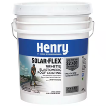 Elastomeric Seal Roof Leaks 4.75 Gallon White Coating Waterproof Rubberi... - $147.14 CAD