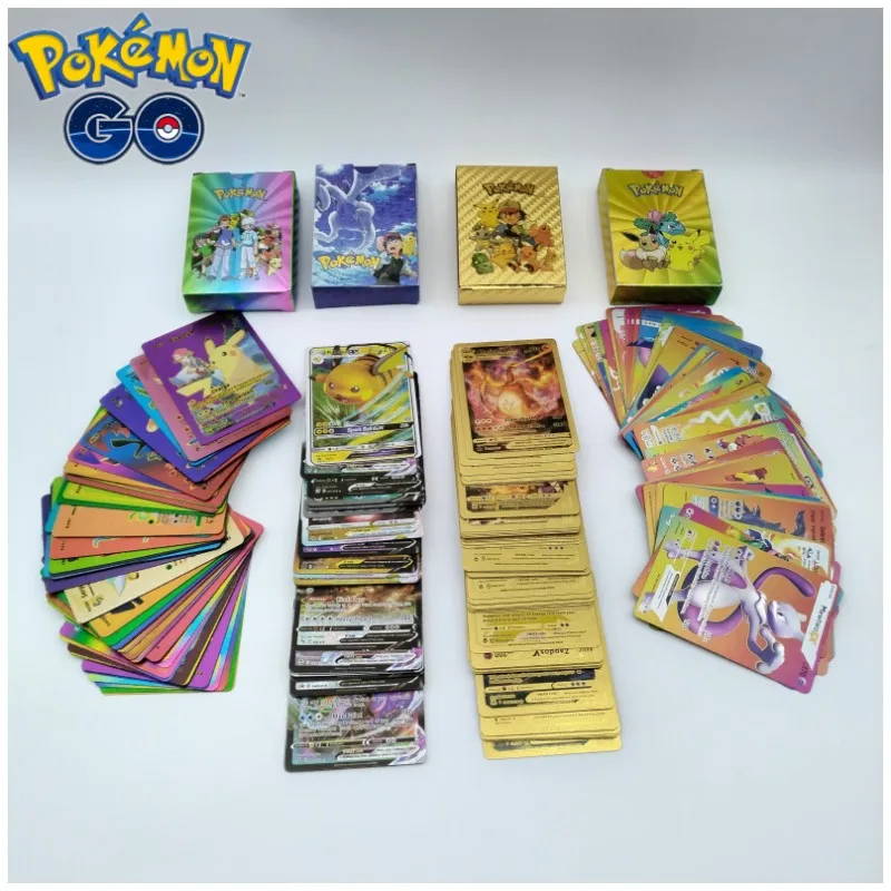 2023 New TAKARA TOMY Colorful Pokemon English Gold Foil Card Rainbow Game Card - £9.46 GBP+