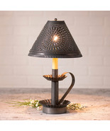 Plantation Candlestick Lamp with Chisel Shade in Kettle Black Tin - $136.75 CAD