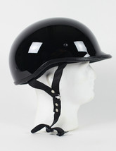 Gloss Black DOT Biker Solid Polo Jockey Motorcycle Helmet (XS - 2XL) - $69.95+