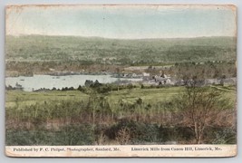 Limerick Mills From Canon Hill ME Maine 1911 To Parkersburg WV Postcard A39 - £23.59 GBP
