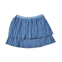 Lauren Conrad Classy Pull On Pleated Skirt ~ Sz L ~ Blue ~ Above Knee ~ Lined - £17.97 GBP