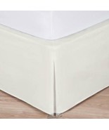 Wrap-Around Tailored 14&#39;&#39; Bedskirt Ivory California King Wrinkle-Resista... - $52.06 CAD