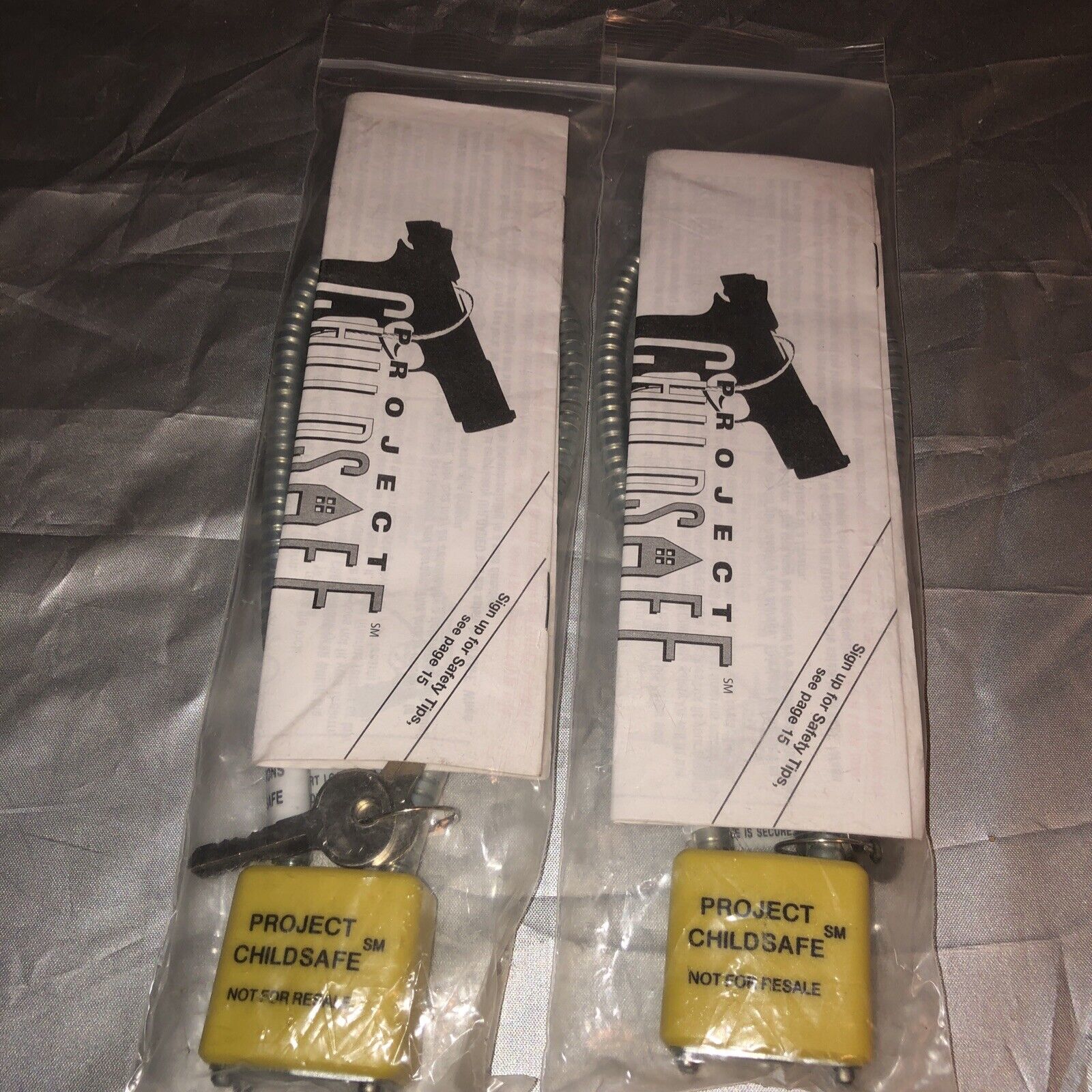 2x PROJECT CHILDSAFE Firearms Guns Weapons Cable Safety Lock Padlock NEW - $9.49