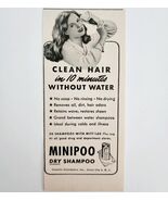 1947 Minipoo Dry Shampoo Advertisement Beaity Cosmetics Distributors DWPP23 - $28.01 CAD
