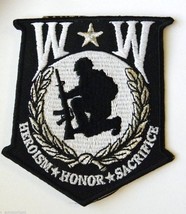 WOUNDED WARRIOR ORIGINAL CLASSIC EMBROIDERED SHIELD PATCH 3.5 INCHES - £4.50 GBP