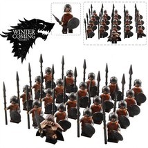 21pcs Game of Thrones Minifigures Eddard Ned Stark leads Stark Army with Spear - £25.94 GBP