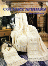 Country Afghans to Crochet 3 Designs Leaflet 1160 Leisure Arts 1990 Vint... - $6.50