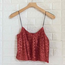 ASOS ruby sequin crop camisole w/ cord straps - £18.09 GBP