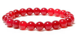 Stunning Red Onyx Beads Bracelet - Perfect for Spiritual and Healing Pra... - $29.65