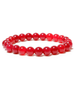 Stunning Red Onyx Beads Bracelet - Perfect for Spiritual and Healing Pra... - £23.63 GBP