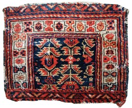 Handmade antique Oriental bag face 1.4&#39; x 1.8&#39; (44cmx55cm) 1900s - 1C370 - $603.17