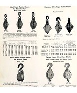 1922 N.T. Bushnell Rope Tackle Blocks Advertisement Catalogue Hardware D... - $41.12 CAD