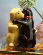Ebros Colorful Ceramic Labradors Dog Couple Hugging Dancing Salt Pepper ... - $16.99