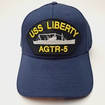 US Navy USS Liberty AGTR-5 Men&#39;s Embroidered Patch Cap Hat  Blue Cotton ... - £19.12 GBP