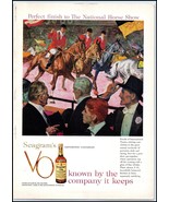 1950s Seagram&#39;s V.O. Canadian Whiskey PRINT AD The National Horse Show BX1 - $9.31 CAD