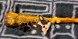 Dog Lover/Groomer&#39;s Golden Magic Wand with Tiger&#39;s Eye Crystal Point - $459.39 MXN