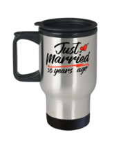 Wedding Anniversary Funny Couple Gift Travel Mug Just Married 38 Years Ago  - £19.56 GBP