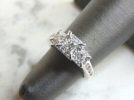 Womens Vintage Estate 14K White Gold 1.12cts Diamond Ring, 3.9g E733 - £694.58 GBP