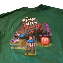 Harley Davidson Mens XL Green Long Sleeve T-Shirt Ride for Life 2014 Cha... - $323.95 MXN