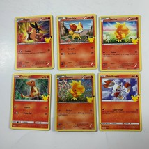 Lot Of 6 Pokemon Fire 1 HOLO 5 NON-HALO 25th Anniversary McDonalds Cards - £15.57 GBP
