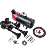 150DB 4 Trumpets Train Horns Kit Super Loud Air Horn with MAX 150PSI 12V... - $199.49