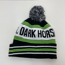 Dark Horse Brewing Company Winter Hat Beanie Pom Black Green White - $14.08