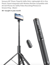 60&quot; Phone Tripod &amp; Selfie Stick, Lightweight All in One Phone Tripod Int... - $274.56 MXN