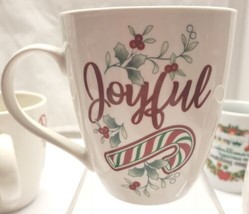 Pfaltzgraff winterberry mug joyful with holly &amp; berries dishwasher &amp; micro safe - £7.82 GBP