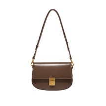 New Trendy Ladies High-end Simple Saddle Bag Fashionable Leather Shoulder Messen - £98.11 GBP