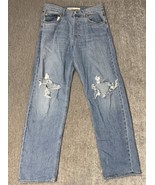 Grlfrnd Jeans Womens 26 32x32 The Bella Low Rise Boyfriend Blue Denim Fa... - $69.29