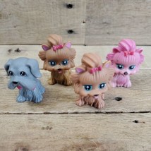 X4 My Pet Pals Chic Boutique 2.5” Puppy Pink Bow Yorkie Dog Little Friends - £19.63 GBP