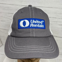 United Rentals Baseball Hat Cap Adjustable Embroidered Gray - £25.96 GBP