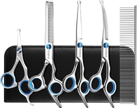Dog Grooming Scissors for Dogs with Safety Round Tips, 6 in - £25.68 GBP