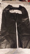 Motorcycle Genuine Leather Chaps Pants Biker Braided Riding Chaps - £35.64 GBP