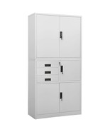  Office Cabinet Light Grey Steel Large Smooth-Closing - $14,962.58 MXN